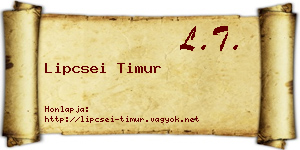 Lipcsei Timur névjegykártya